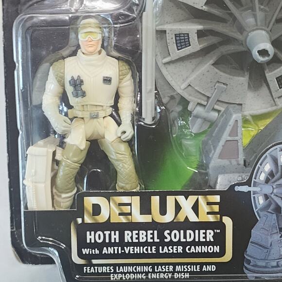 Vintage Star Wars Deluxe Hoth Rebel Soldier Action Figure Power of the Force New - Picture 3 of 7